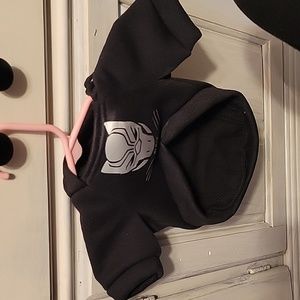 A handmade cat or dog black hoodie